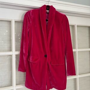 Vici Hot Pink Velvet Blazer